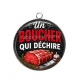 Pendentif Cabochon Argent - un boucher qui déchire