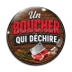 Cabochon Verre - un boucher qui déchire