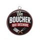 Pendentif Cabochon Argent - un boucher qui déchire
