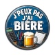 Cabochon Résine - j'peux pas j'ai bière