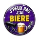 Cabochon Verre - j'peux pas j'ai bière