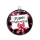Pendentif Cabochon Argent - super maîtresse