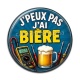 Cabochon Résine - j'peux pas j'ai bière