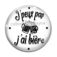 Cabochon Verre - j'peux pas j'ai bière