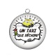 Pendentif Cabochon Argent - un taxi qui déchire