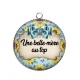Pendentif Cabochon Argent - belle mère au top