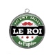 Pendentif Cabochon Argent - c'est moi le roi de l'apéro