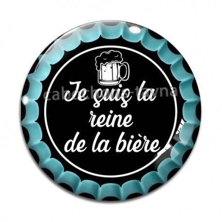 Cabochon Verre - je suis la reine de la bière