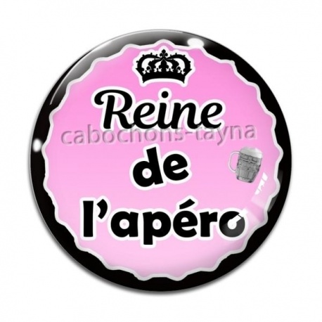 Cabochon Verre - reine de l'apéro