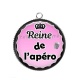Pendentif Cabochon Argent - reine de l'apéro