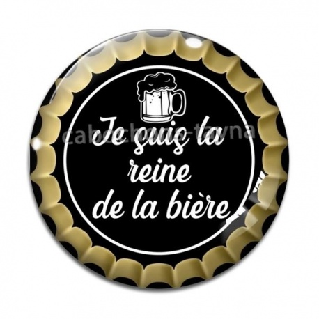 Cabochon Verre - je suis la reine de la bière