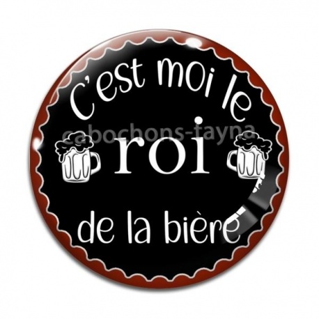 Cabochon Verre - c'est moi le roi de la bière