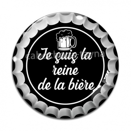 Cabochon Verre - c'est moi le roi de la bière