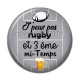 Cabochon Résine - j'peux pas j'ai rugby et 3 eme mi temps