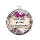 Pendentif Cabochon Argent - pour la plus géniale des belles mères