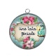 Pendentif Cabochon Argent - une tata géniale