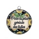 Pendentif Cabochon Argent - pour la plus géniale dse taties