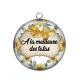 Pendentif Cabochon Argent - a la meilleure des tatas