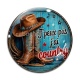 Cabochon Verre - j'peux pas j'ai country