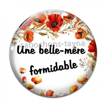 Cabochon Verre - une belle mère formidable