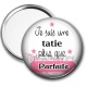 Miroir de poche - je suis une tatie plus que parfaite