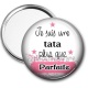Miroir de poche - je suis une tata plus que parfaite