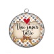 Pendentif Cabochon Argent - une super tatie