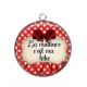 Pendentif Cabochon Argent - la meilleure c'est ma tatie