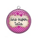 Pendentif Cabochon Argent - une super tata
