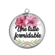 Pendentif Cabochon Argent - une tatie formidable