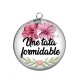 Pendentif Cabochon Argent - une tata formidable