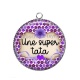 Pendentif Cabochon Argent - une super tata