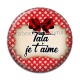 Cabochon Résine - tata je t'aime