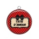 Pendentif Cabochon Argent - tatie d'amour