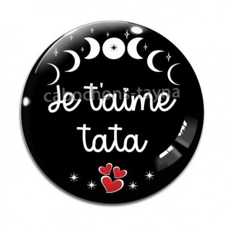 Cabochon Verre - je t'aime tata