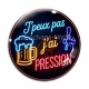 Cabochon Verre - j'peux pas j'ai pression