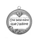 Pendentif Cabochon Argent - une belle mère que j'adore