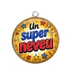Pendentif Cabochon Argent - un super neveu