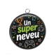 Pendentif Cabochon Argent - un super neveu