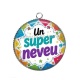 Pendentif Cabochon Argent - un super neveu