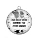Pendentif Cabochon Argent - une belle mère comme toi c'est unique