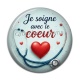 Cabochon Résine - je soigne avec le coeur