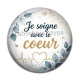 Cabochon Résine - je soigne avec le coeur