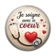 Cabochon Résine - je soigne avec le coeur