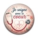 Cabochon Résine - je soigne avec le coeur