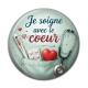 Cabochon Résine - je soigne avec le coeur
