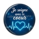 Cabochon Résine - je soigne avec le coeur