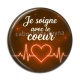 Cabochon Résine - je soigne avec le coeur