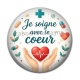 Cabochon Résine - je soigne avec le coeur
