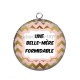 Pendentif Cabochon Argent - une belle mère formidable